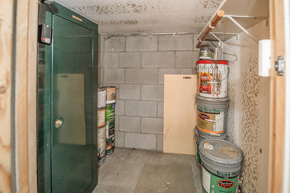 storage room inside connected garage