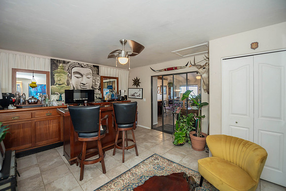 1 (60) room off kitchen or az room with sliding glass door