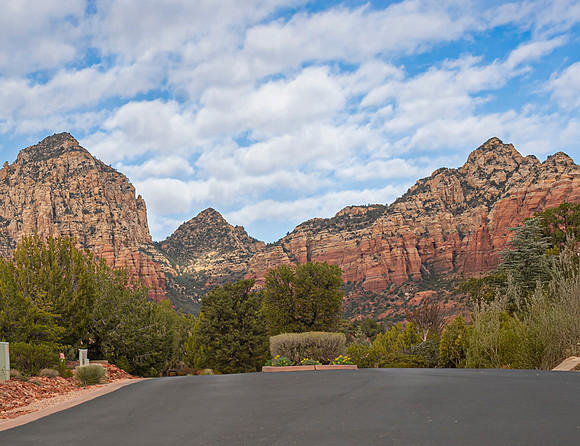 view looking down the street in front of the property
