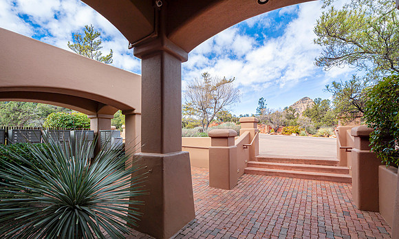 View front door of clubhouse
