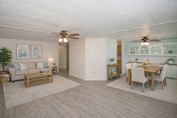 Living room staged