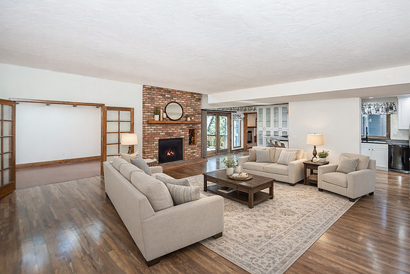 Living room staged