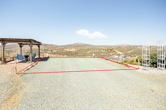 drawn lines for marked garage