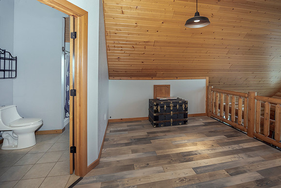 loft area with guest bath