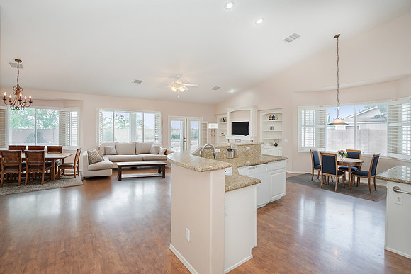 living room staged