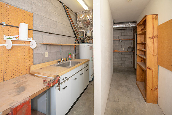 work area in room in garage