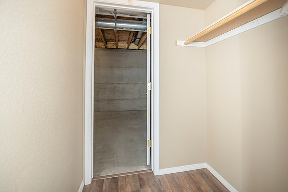 basement bedroom closet