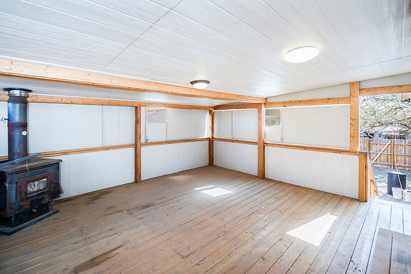 enclosed back patio